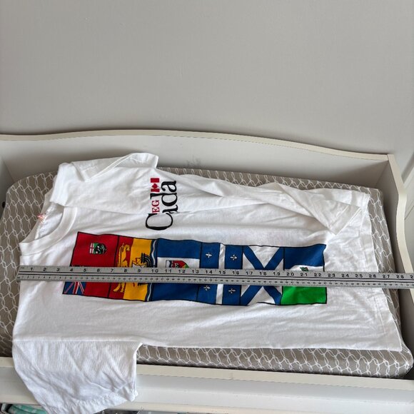 Vintage Single Stitch T-Shirt White Winnipeg Canada Flag Provinces  Size Medium - Picture 14 of 14